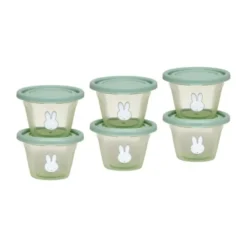 Nijntje Bewaarpotjes Set - 120 ml - 6 Stuks - Groen