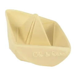 Oli & Carol Bad- en Bijtspeeltje Origami Boot - Vanilla