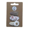 Ootje Kadootje Babyhaarclipjes - 3 Stuks - Schulpbloem/Bruin/Margriet