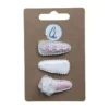 Ootje Kadootje Babyhaarclipjes Chiffon - 3 Stuks - Roze/Glitter/Ecru