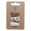 Ootje kadootje Spring Haarclip - Spring Bruin / Print / Goud - 3 Stuks
