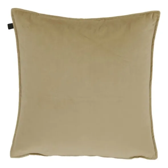 Overseas Middlestitch Kussen - 60 x 60 cm– Velours – Beige