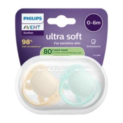 Philips Avent Ultra Soft Fopspeen - 6-18 Mnd - 2 Stuks - Plant-based