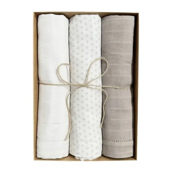 Pine Cone Gift Box Hydrofiele Doeken - 3 Stuks - 120 x 120 cm - Soft Meadow