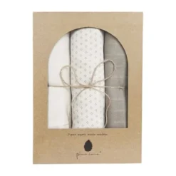 Pine Cone Gift Box Hydrofiele Doeken - 3 Stuks - 120 x 120 cm - Soft Meadow