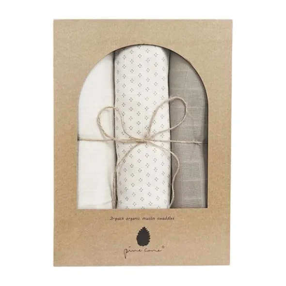 Pine Cone Gift Box Hydrofiele Doeken - 3 Stuks - 120 x 120 cm - Soft Meadow