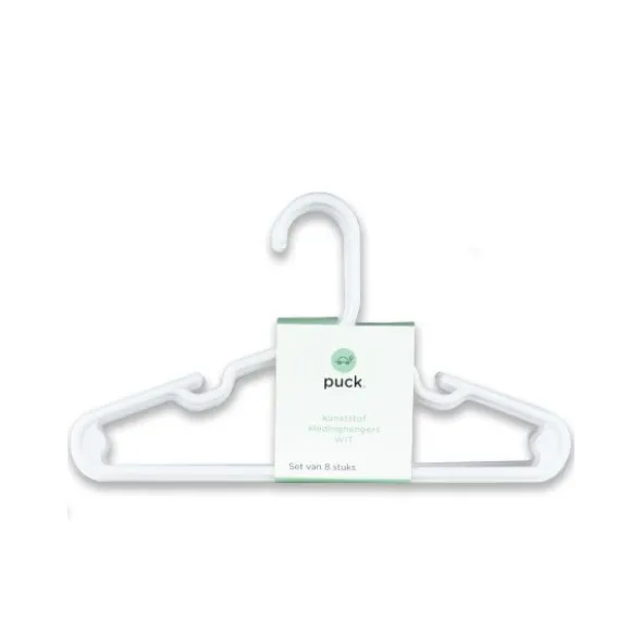 Puck Kledinghanger - 8 Stuks - Wit