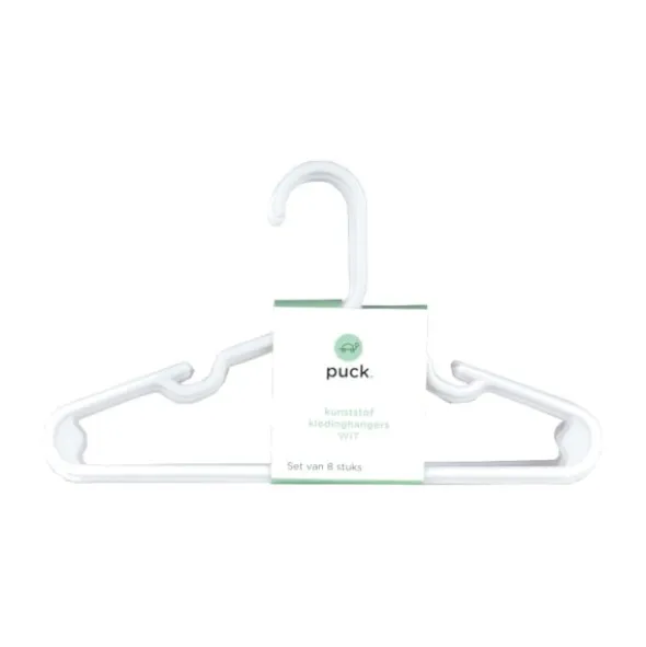 Puck Kledinghanger - 8 Stuks - Wit