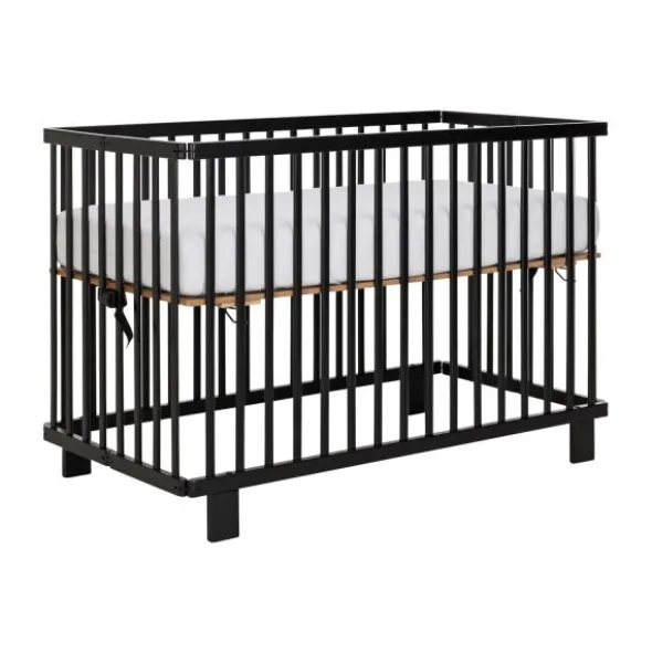 Puck Ledikant 60x120 Inklapbaar - Zwart