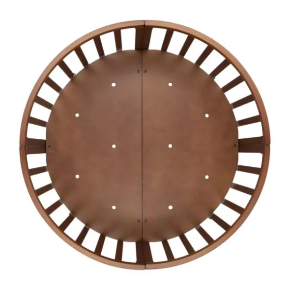 Puck Ronde Box Inclusief Matras - Walnoot