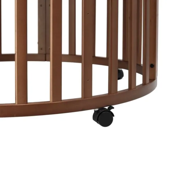 Puck Ronde Box Inclusief Matras - Walnoot