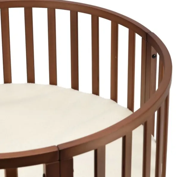 Puck Ronde Box Inclusief Matras - Walnoot