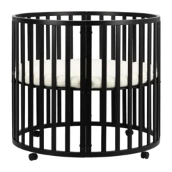 Puck Ronde Box - Zwart - Inclusief Matras
