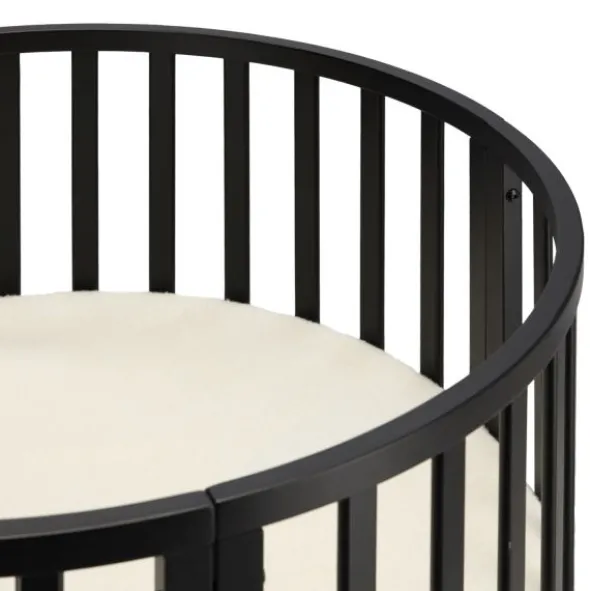 Puck Ronde Box - Zwart - Inclusief Matras