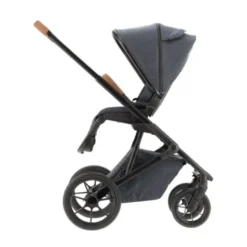 Qute Q‑Rider Plus Kinderwagen 4-in-1 ‑ Denim Blue | Kidsriver Curve Autostoel ‑ Black | Kidsriver Isofix Base