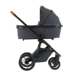 Qute Q‑Rider Plus Kinderwagen 4-in-1 ‑ Denim Blue | Kidsriver Curve Autostoel ‑ Black | Kidsriver Isofix Base