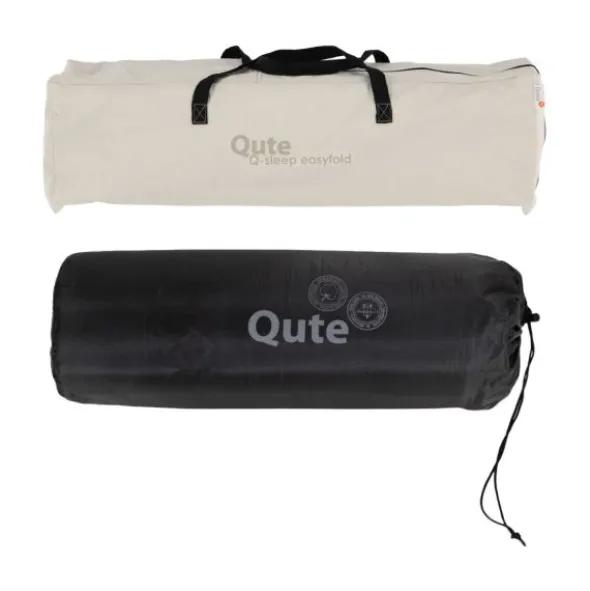 Qute Q-Sleep Campingbed Easyfold + Q-Matti Matras incl. Hoes - Ivory