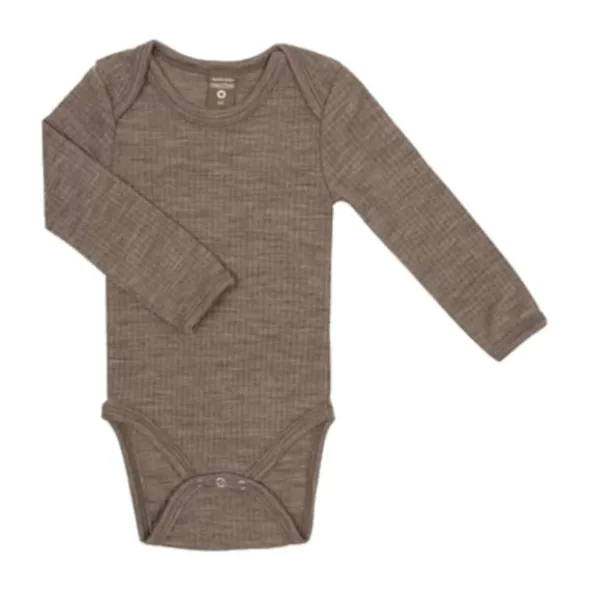 Smallstuff Drop Needle Romper - Wol - Mt. 74 - Nature