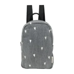 Studio Noos Mini Rugzak - Denim Grey Hearts