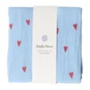 Studio Noos Swaddle - Light blue Hearts - 120x120 cm