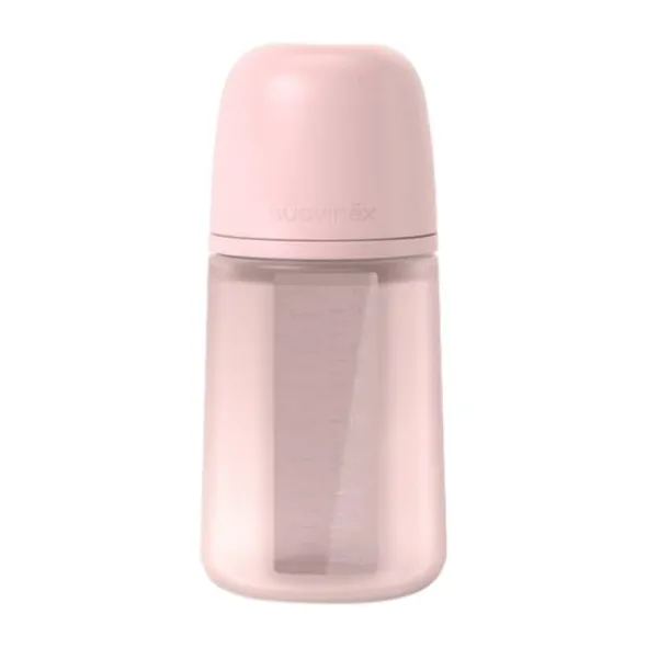 Suavinex Colour Essence Fles - Medium Flow - 240ml - Silicone - Roze