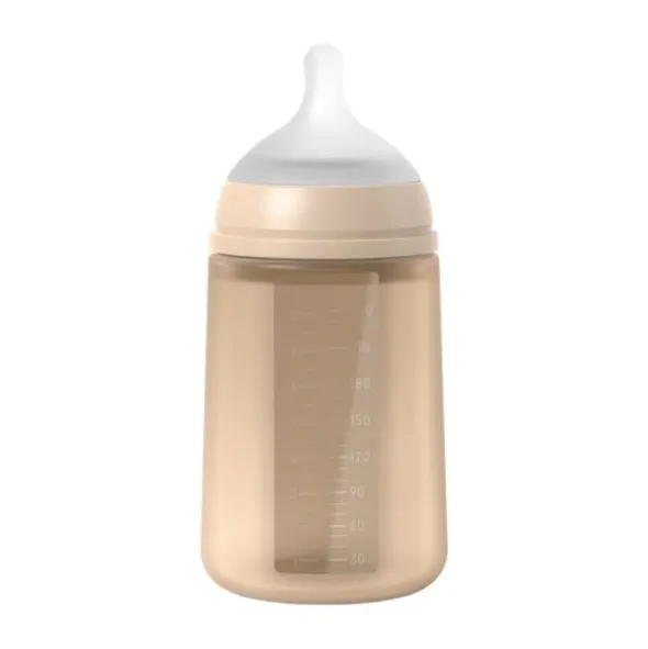 Suavinex Colour Essence Fles - Medium Flow - 240ml - Silicone - Beige
