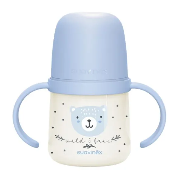 Suavinex Wild & Free Beker Met Handvaten - 150ml - 6Mnd+ - Blauw