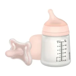 Suavinex Zero Zero Newborn Set - Fles 180ml + Fopspeen -2/2Mnd