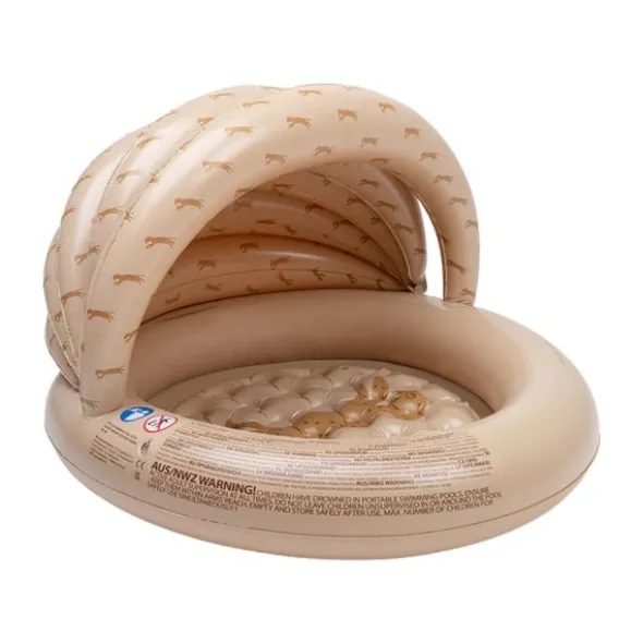 Swim Essentials Kinderzwembad - Roamer Canopy - Ø100 cm - Beige Luipaard