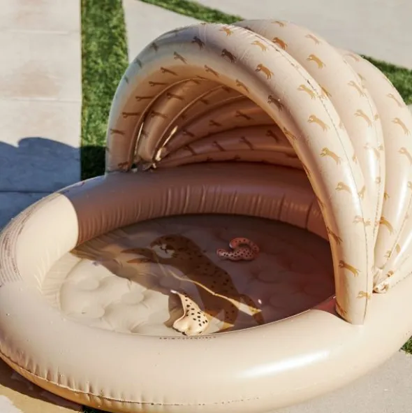 Swim Essentials Kinderzwembad - Roamer Canopy - Ø100 cm - Beige Luipaard