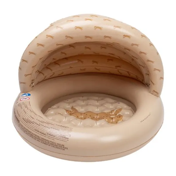 Swim Essentials Kinderzwembad - Roamer Canopy - Ø100 cm - Beige Luipaard