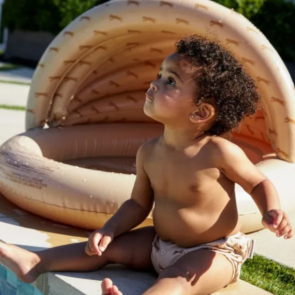 Swim Essentials Kinderzwembad - Roamer Canopy - Ø100 cm - Beige Luipaard