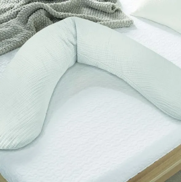 Theraline - Voedingskussen Met Hoes - Muslin - Light Grey