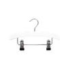 TWF Kledinghanger Met Clips - 3 Stuks - Hout Wit