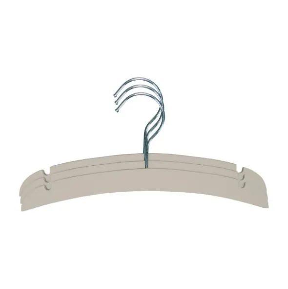 TWF Kledinghanger - 3 Stuks - Hout Clay