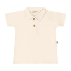 UAUA Polo T-Shirt Korte Mouwen - 3-6 Mnd - Crema