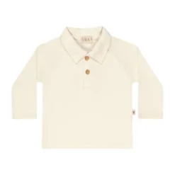 UAUA Polo T-Shirt Lange Mouwen - 3-6 Mnd - Crema