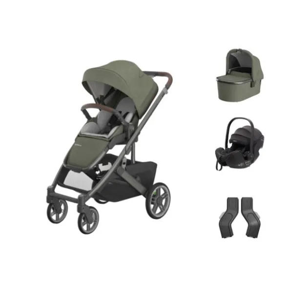 UPPAbaby Cruz V3 Kinderwagen Evelyn + UPPAbaby Cruz Autostoel Adapters + Baby-Safe Pro Autostoel - Pitch Black