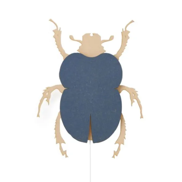 Van Tjalle en Jasper Beetle Muurlamp - Naturel / Blue