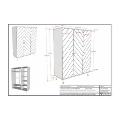 Vipack Billy Kledingkast 3 Deurs - Wit