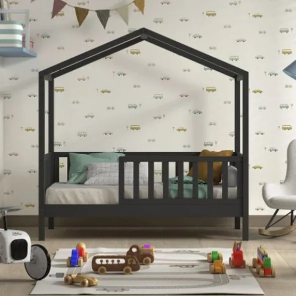 Vipack Dallas Juniorbed – 70 x 140 cm – Antraciet