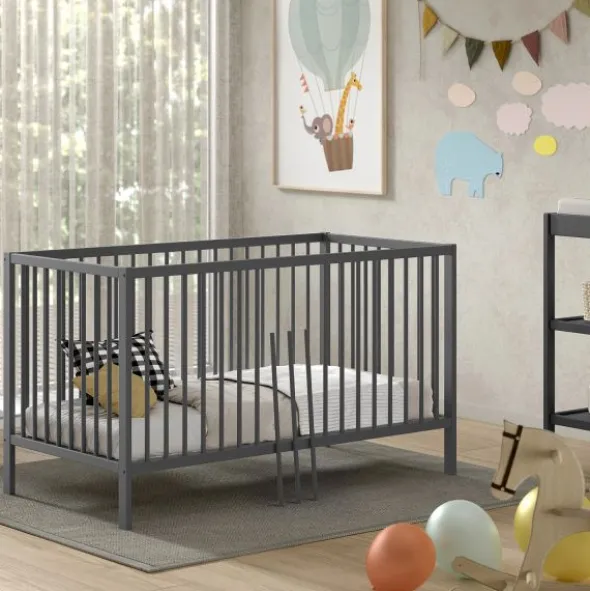 Vipack Dino Babybed - 70 x 140 cm - Antraciet