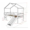 Vipack Huisbed met Glijbaan - Forrest Eik - 90 x 200 cm