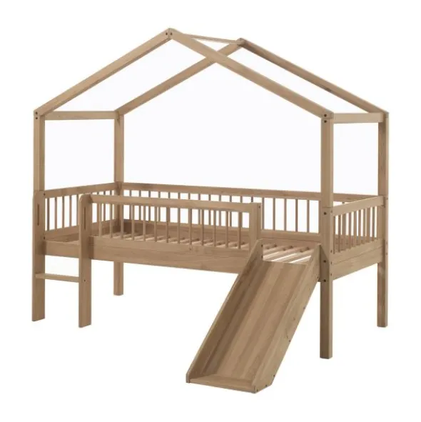 Vipack Huisbed met Glijbaan - Forrest Eik - 90 x 200 cm