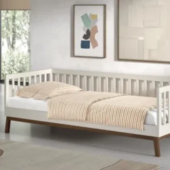 Vipack Kajuitbed - Sezane - 90 x 200 cm - Clay / Walnut