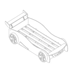 Vipack Lemans Autobed Rood 90 x 200 cm