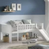 Vipack Scott Halfhoogslaper met Glijbaan - 90 x 200 cm - Wit