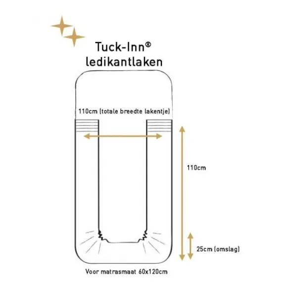 Witlof For Kids Magical Days Plooien Tuck-Inn Ledikantlaken - 60 x 120 cm