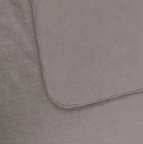 Witlof for kids Velvet Rib Tuck-Inn wiegdeken - 40 x 80 cm - Warm Grey