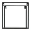 WOOOD Wandplank Kubus Meert - Metaal Zwart - Set van 2